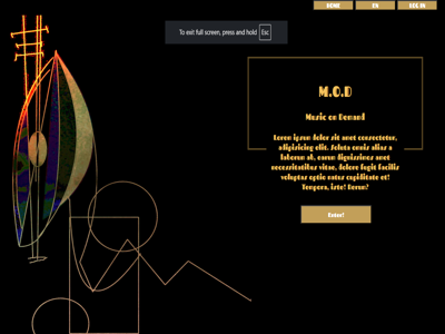 Music landing page